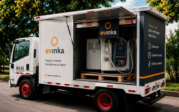 Evinka lanza primer servicio de recarga m&oacute;vil para veh&iacute;culos el&eacute;ctricos